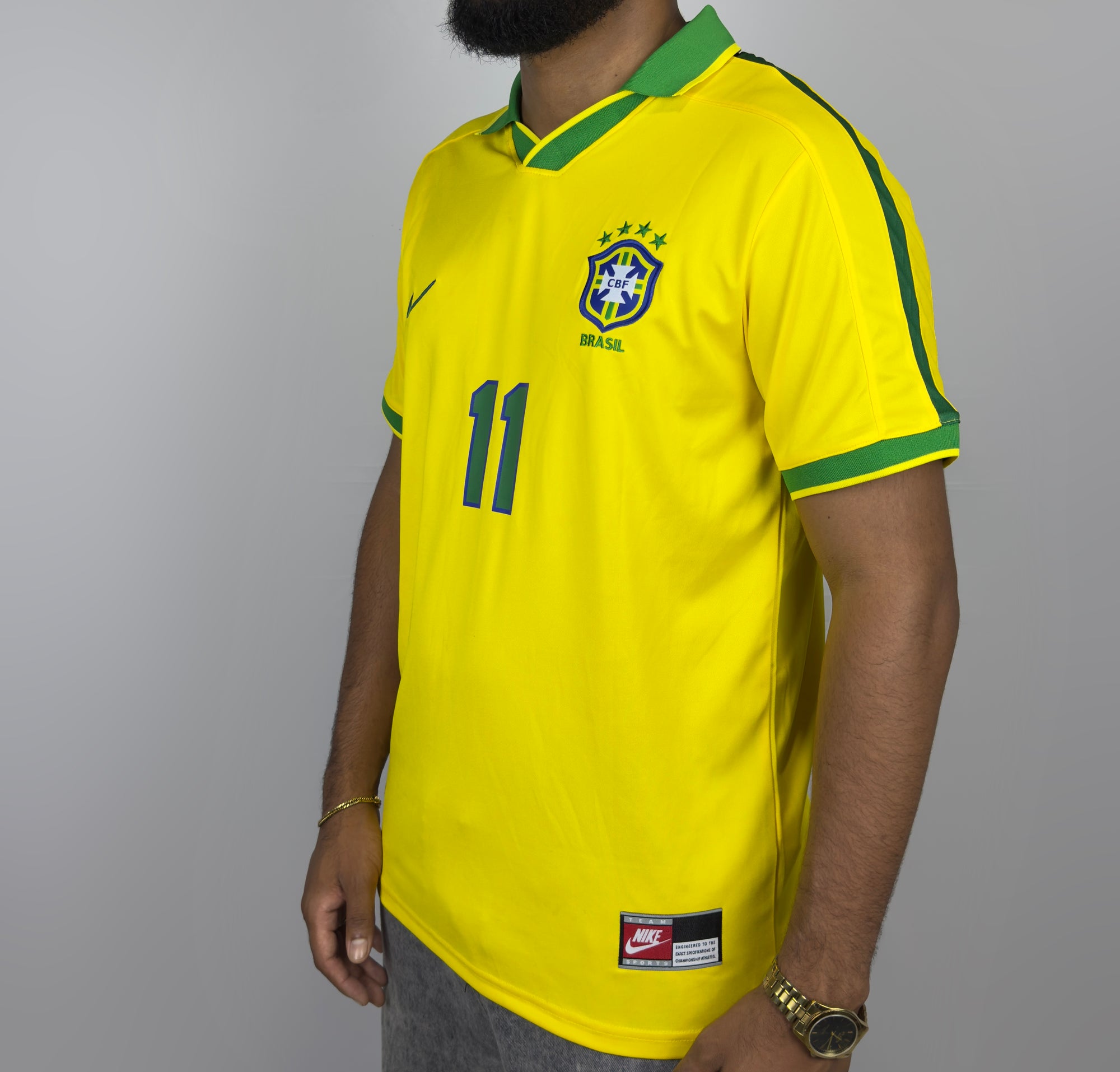 Camisa Brasil l 1997 Retrô Pro Masculina