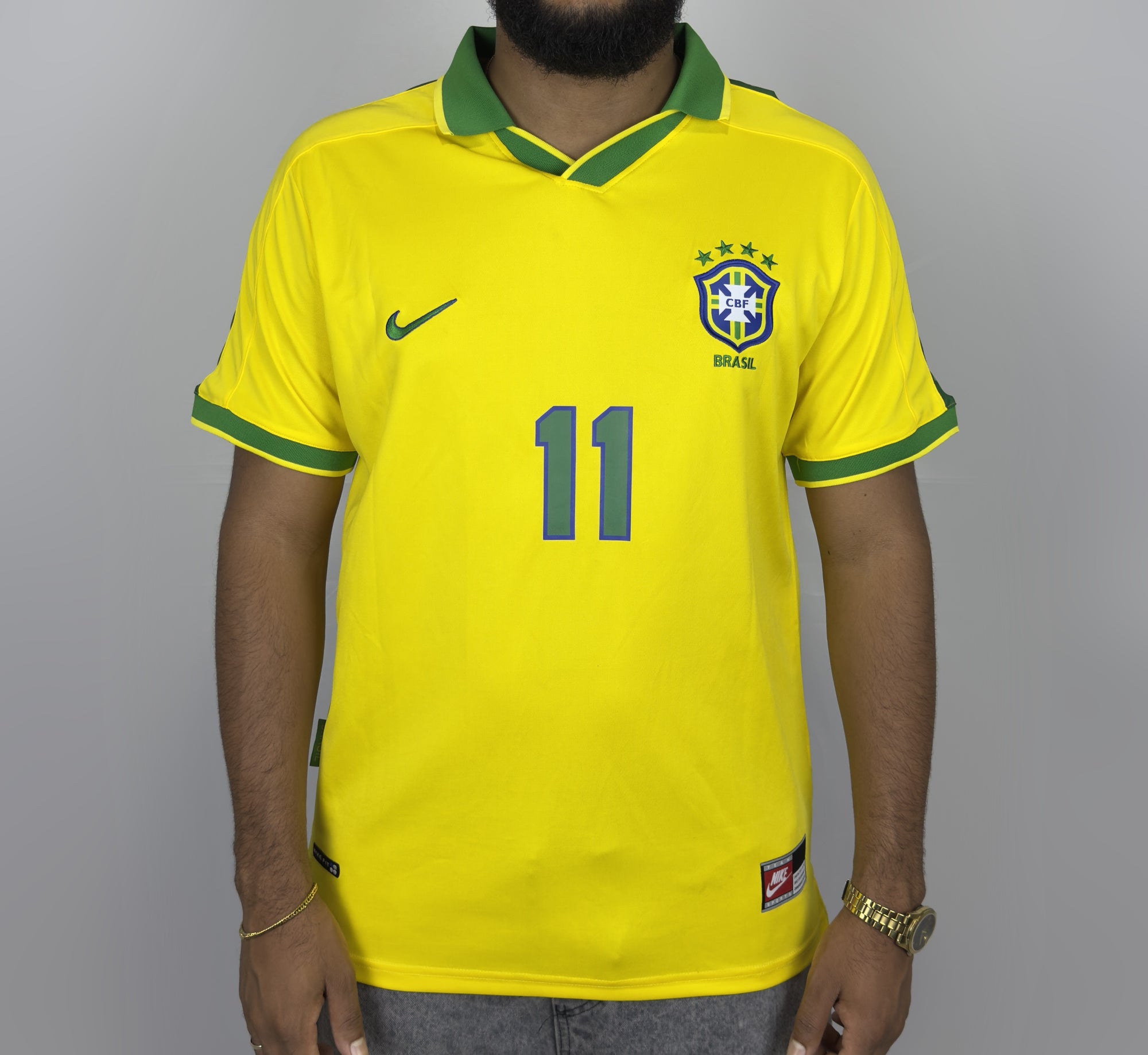Camisa Brasil l 1997 Retrô Pro Masculina