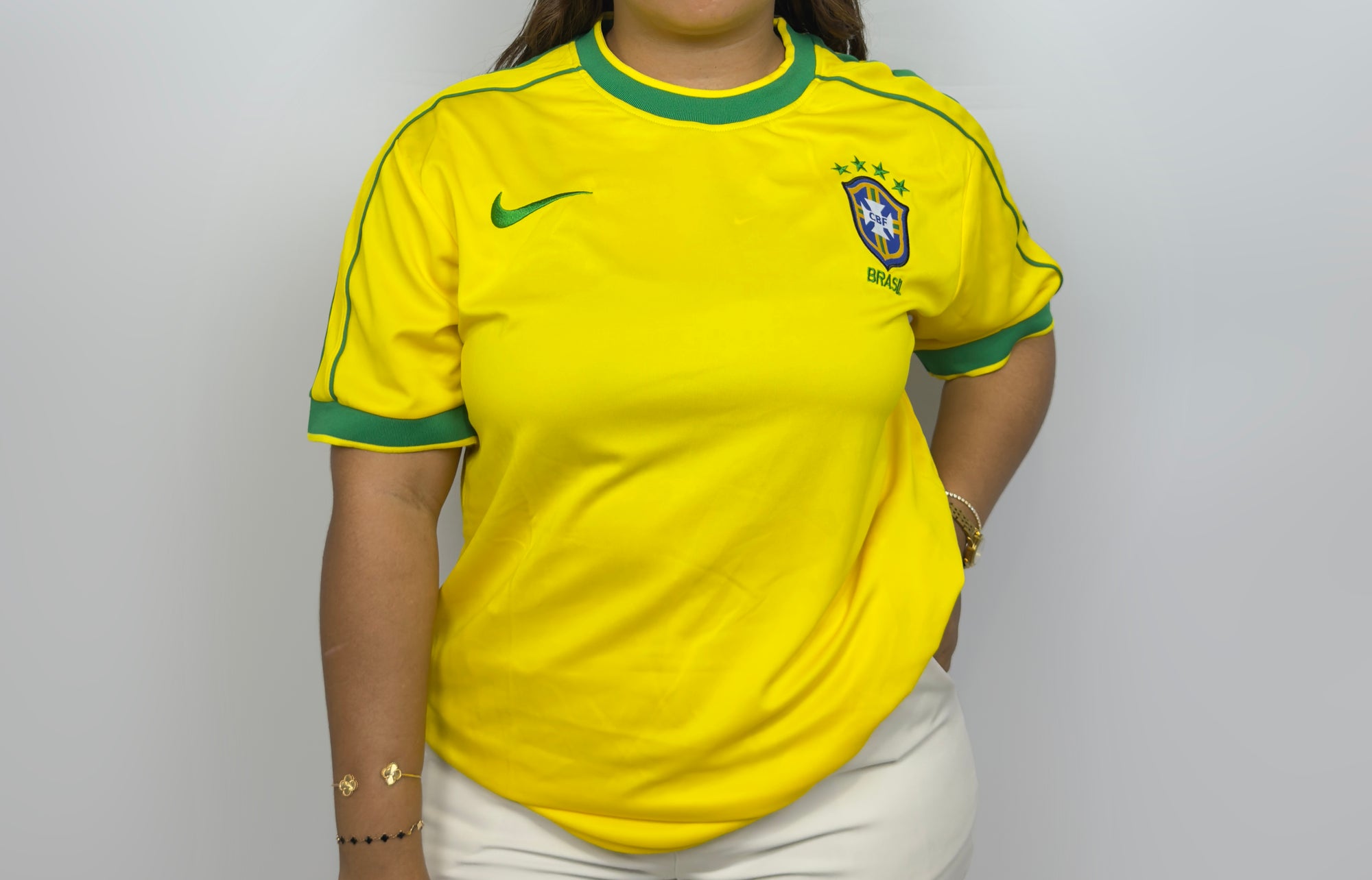 Camisa Brasil l 1998 Retrô Pro Masculina