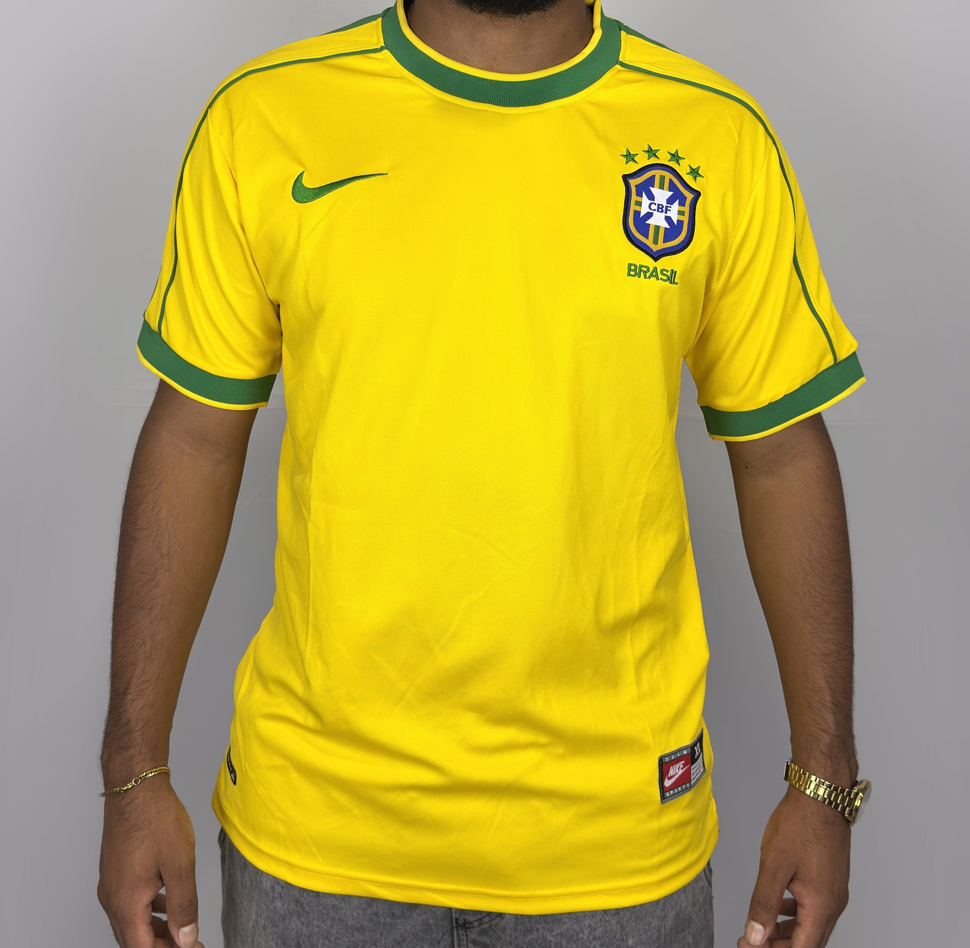 Camisa Brasil l 1998 Retrô Pro Masculina