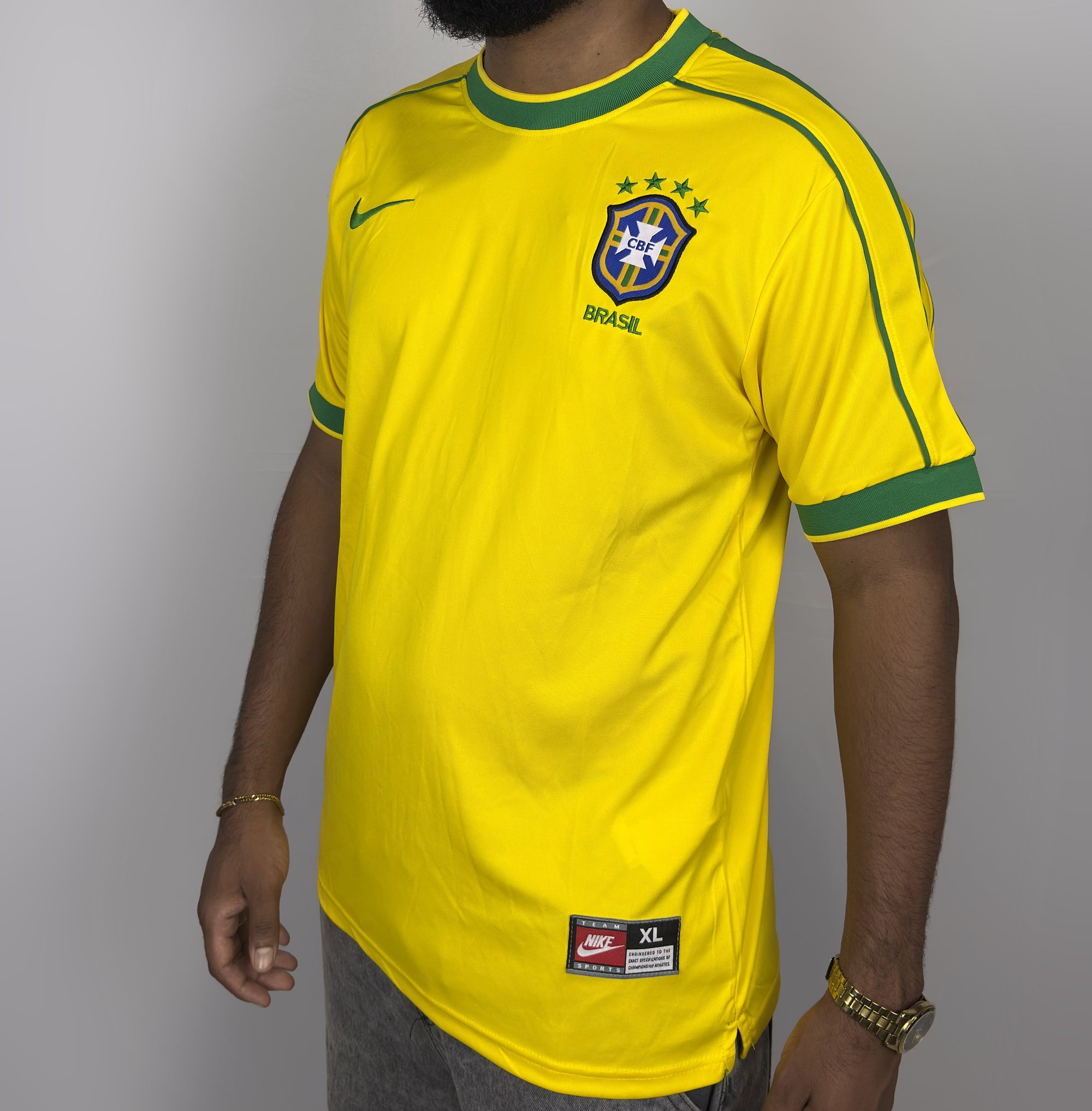 Camisa Brasil l 1998 Retrô Pro Masculina