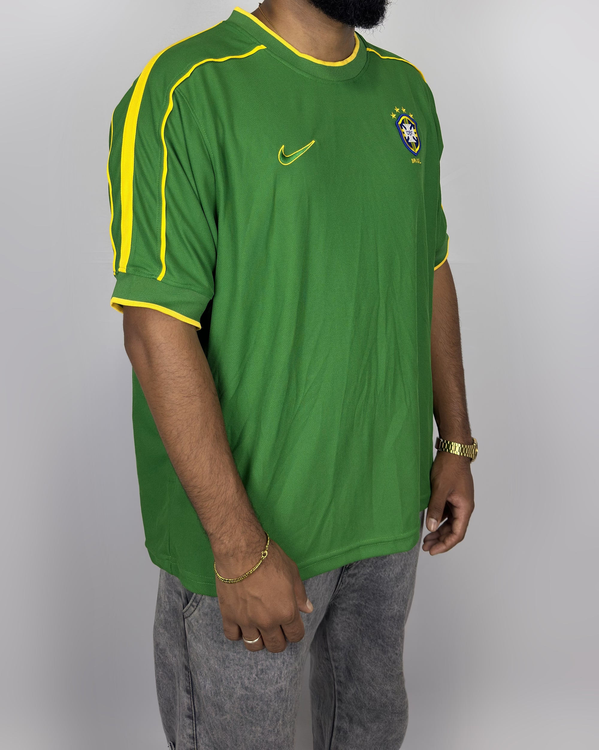 Camisa Brasil Goleiro 1998 Retrô Pro Masculina